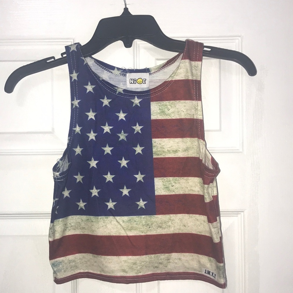American flag crop top